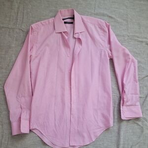 Men's Pink Slim-Fit Dress Shirt